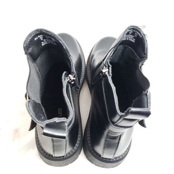 Womens Size 8 Black Chunky Heel Ankle Boots With Buckle Strap - Picture 5 of 9